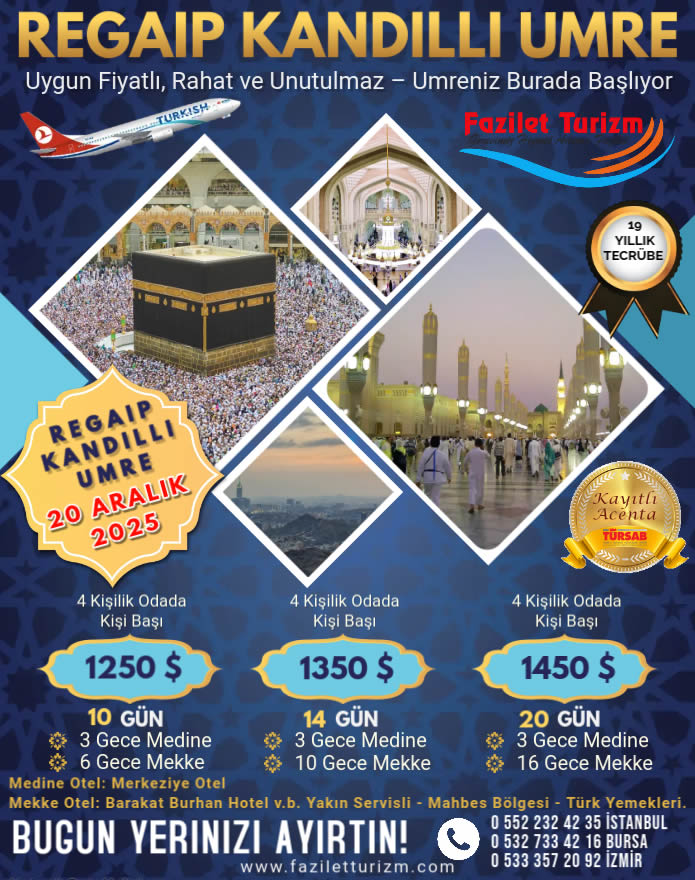 Aralık Umre Turu Diyanet Onaylı Umre