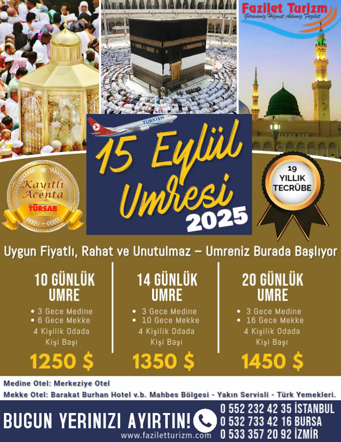 Eylül Umre Turu Diyanet Onaylı Umre