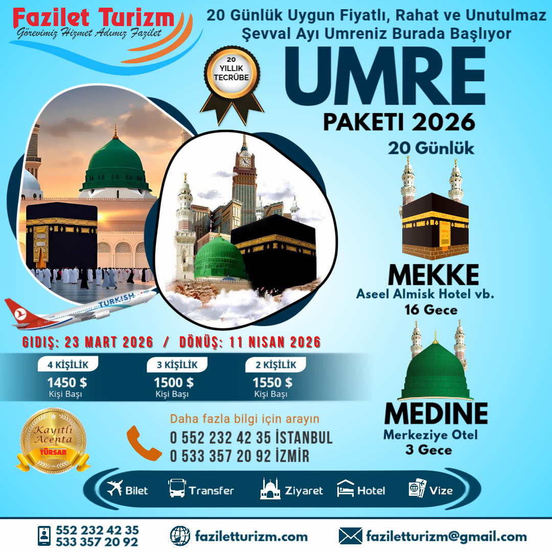 Şevval Umre Turu Diyanet Onaylı Umre